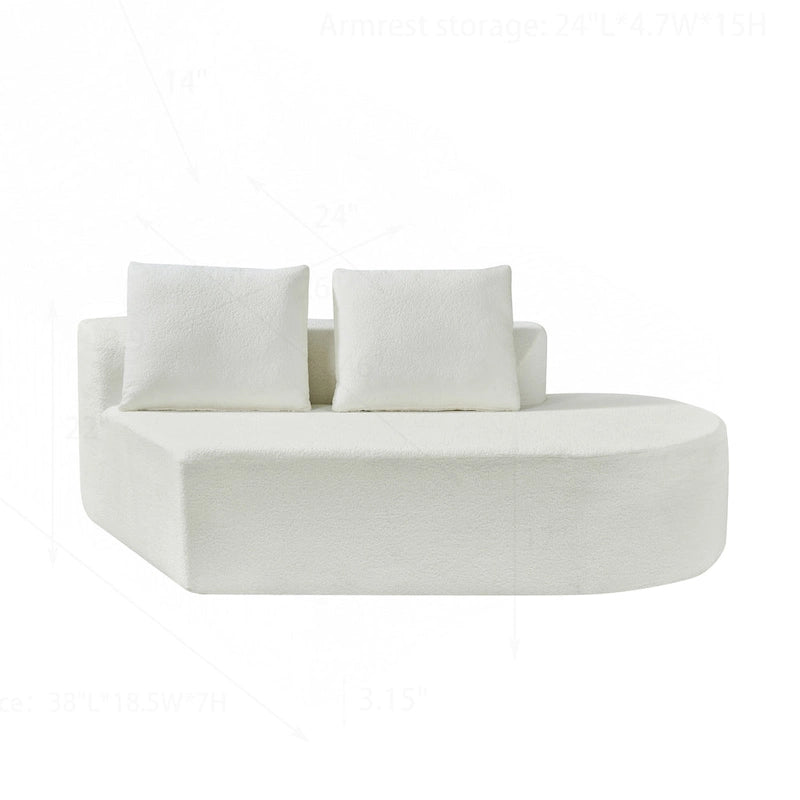 Modern Curved Sectional Sofa with High-Quality Upholstery and Spacious Seating