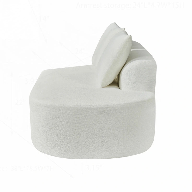 Modern Curved Sectional Sofa with High-Quality Upholstery and Spacious Seating