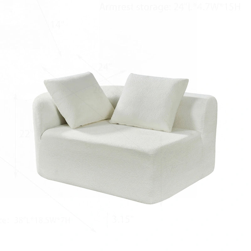 Modern Curved Sectional Sofa with High-Quality Upholstery and Spacious Seating