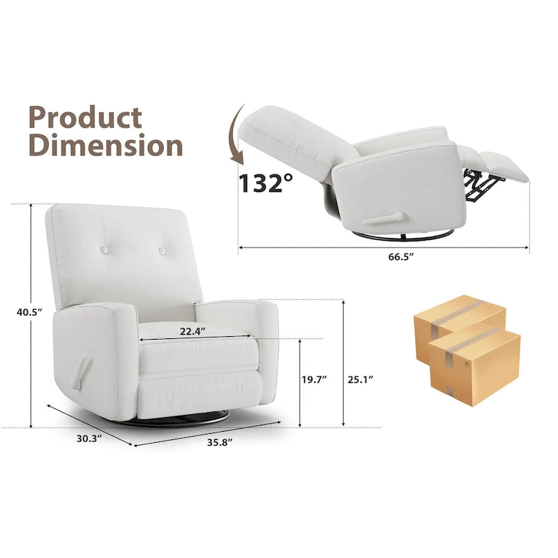 Recliner Chairs,Swivel Rocker Recline,Glider Recliner Chair, Recliner Chair for Adults,360Swivel Glider Rocking Chair