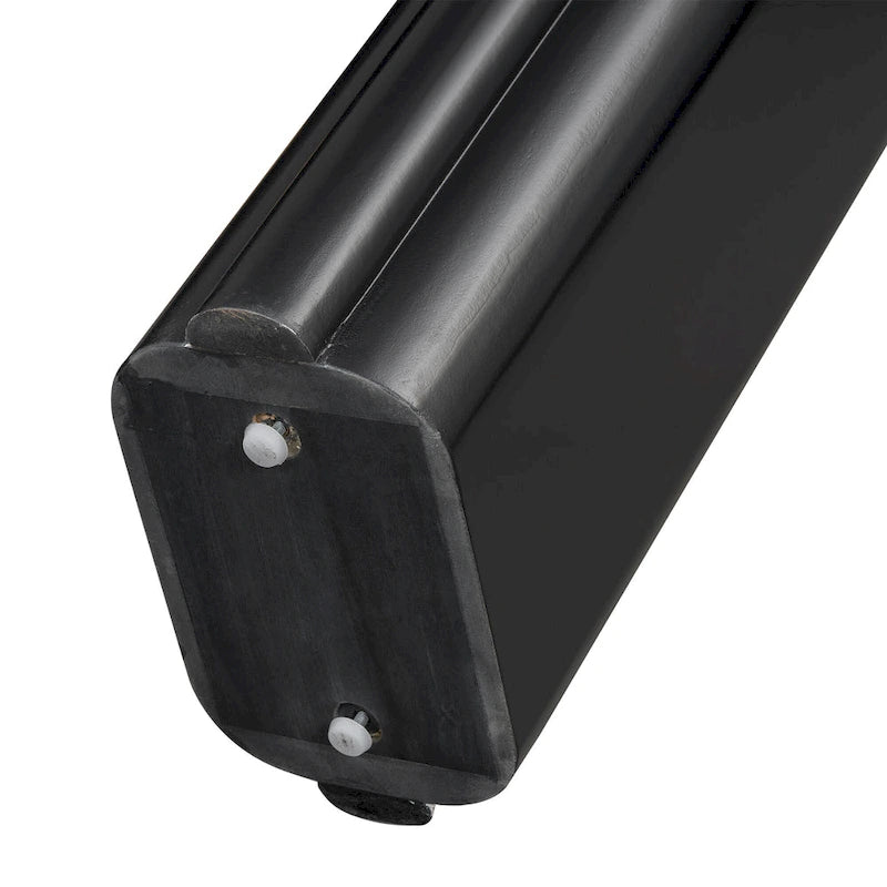 60 Acacia Wood Curved Veneer Console Table - Minimalist Design with Solid Wood Legs