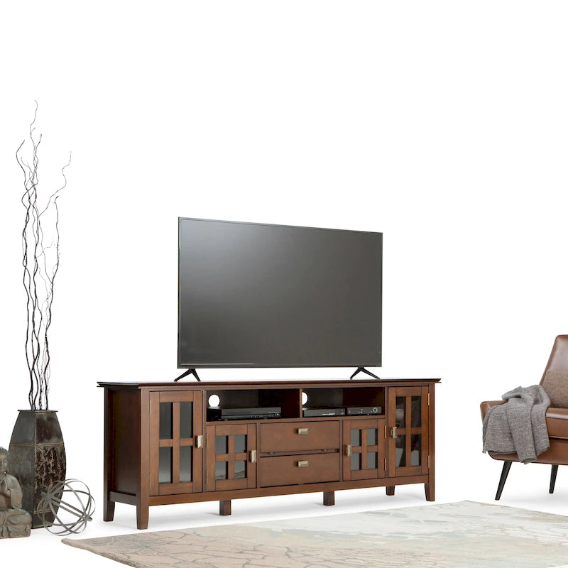 Stratford SOLID WOOD 72 Wide TV Media Stand For TVs up to 80