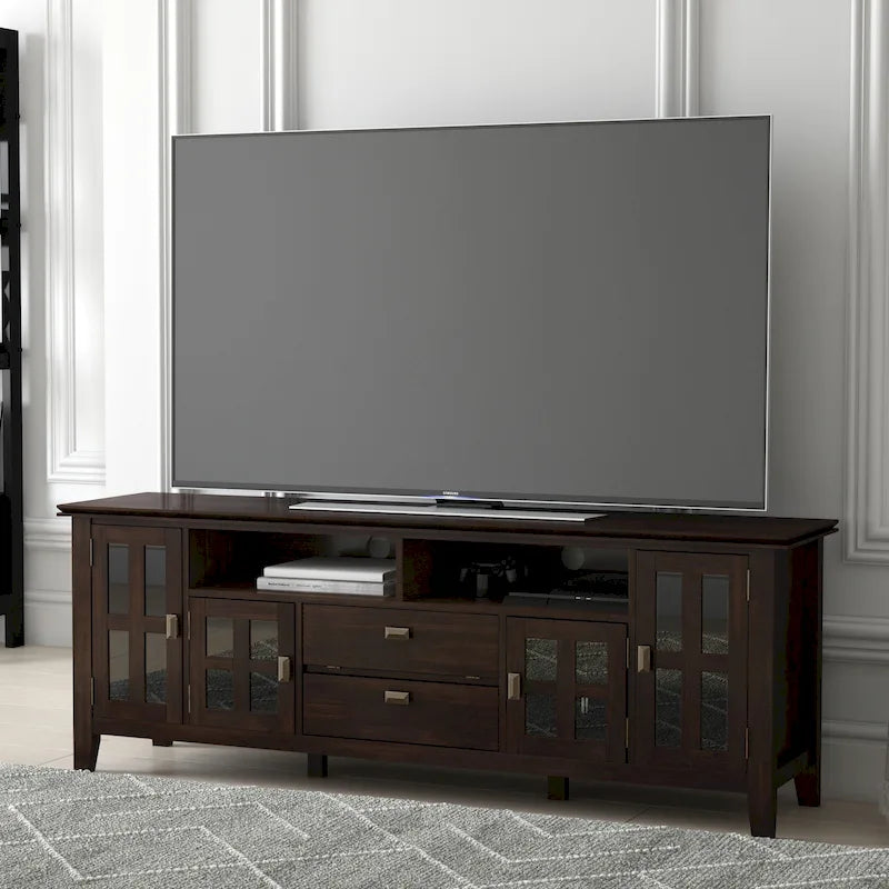Stratford SOLID WOOD 72 Wide TV Media Stand For TVs up to 80