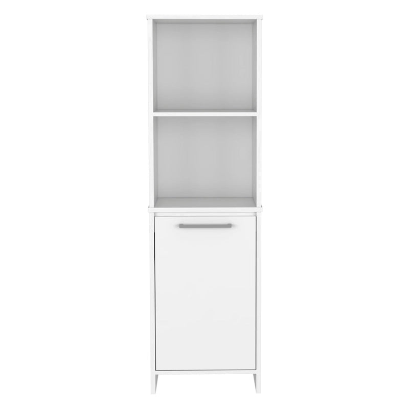 FM Furniture Danforth Pantry Cabinet, Single Door Cabinet, Four Shelves