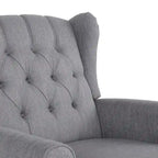 Dobles Fabric Tufted Wingback Rocking Chair