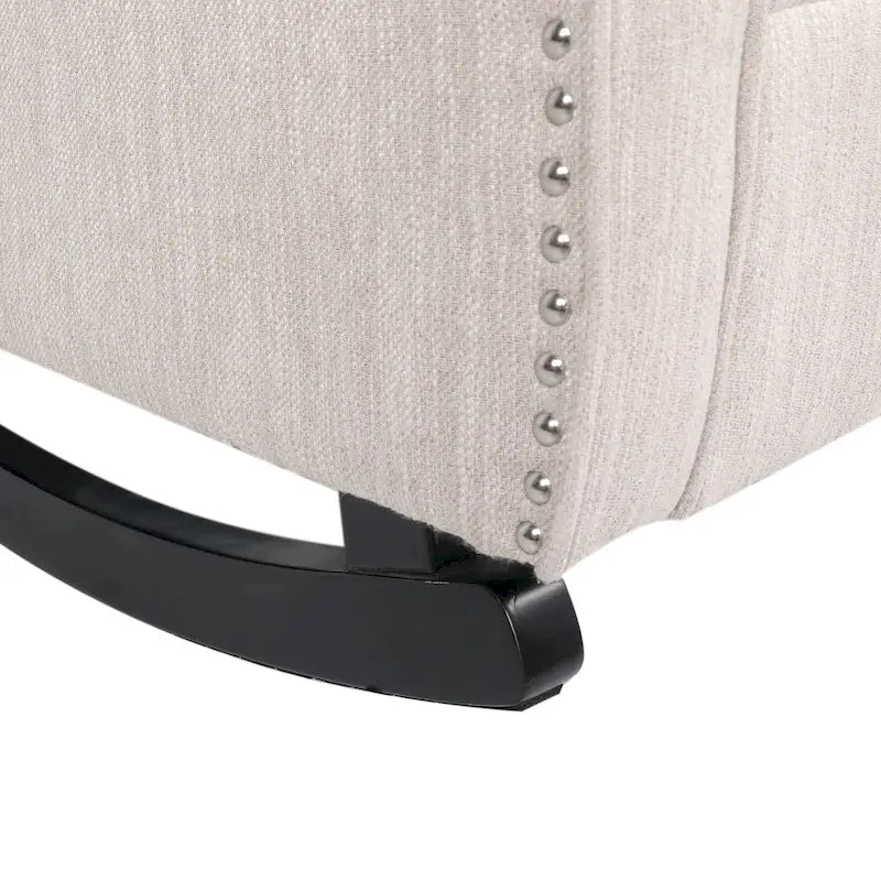Dobles Fabric Tufted Wingback Rocking Chair