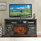 60 Inch Electric Fireplace Entertainment Center With Door Sensor