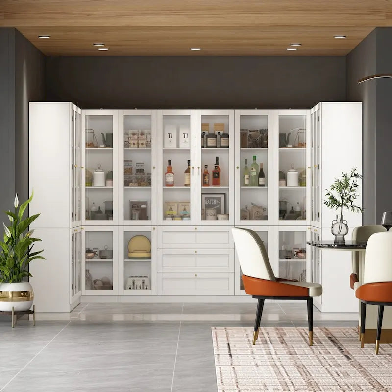 Kitchen Pantry Storage Cabinet Utility Buffet,modular Cupboard Pantry