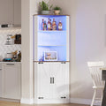 66 Tall Corner Cabinet With Led Light