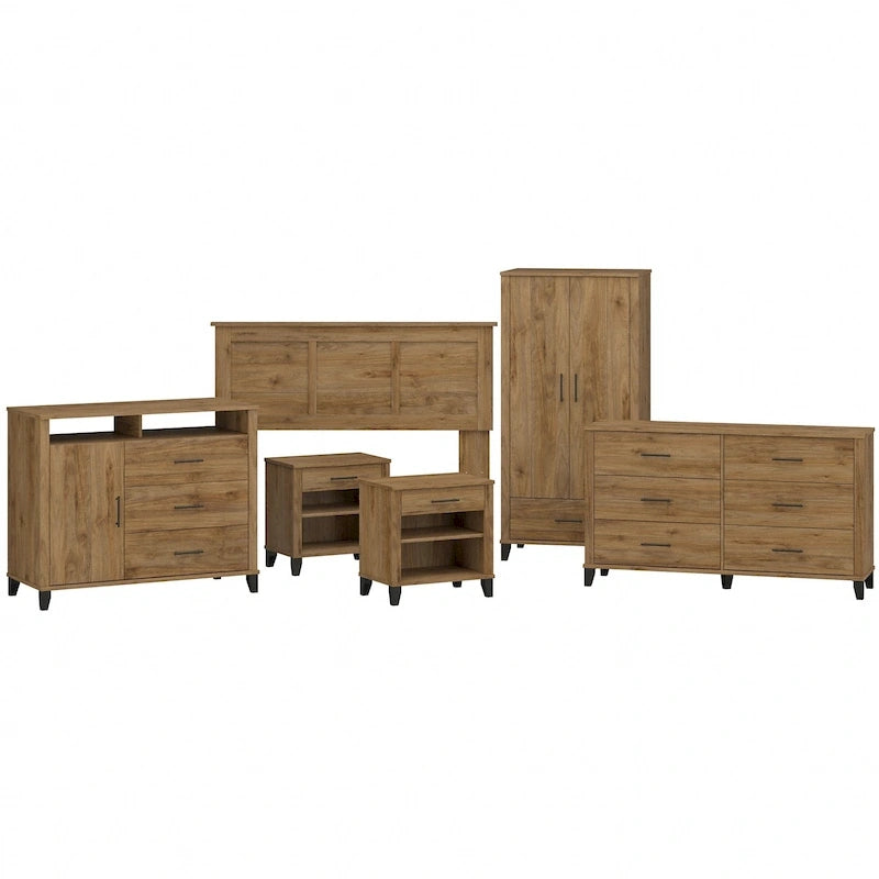Somerset 6 Piece Full/Queen Size Bedroom Set