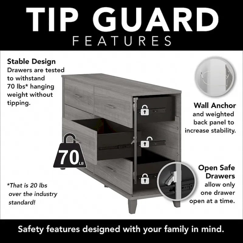 Somerset 6 Piece Full/Queen Size Bedroom Set