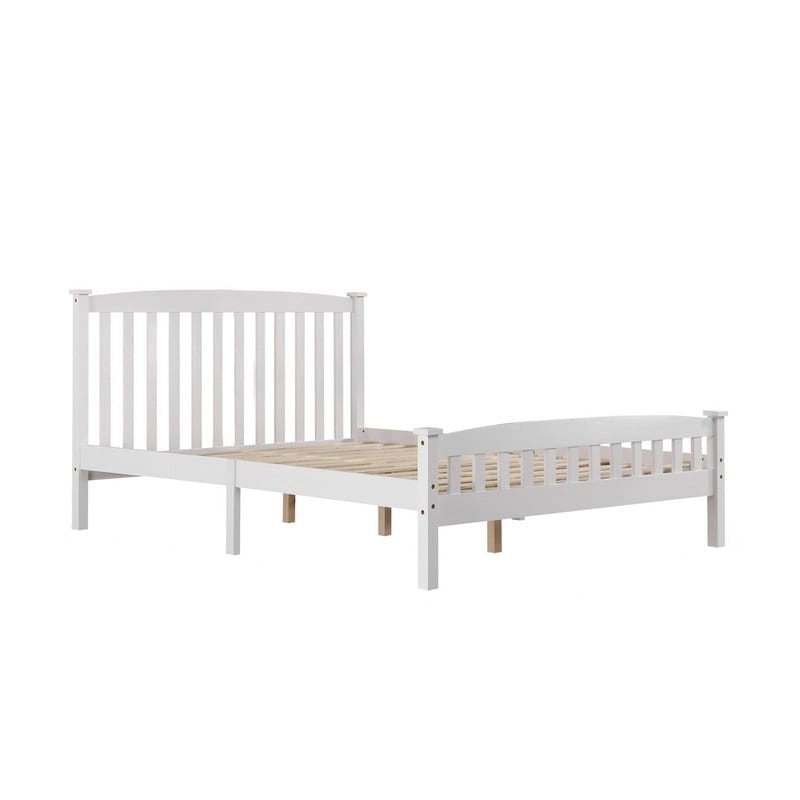 Vertical Wood Platform Bed With headboard