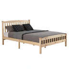 Vertical Wood Platform Bed With headboard