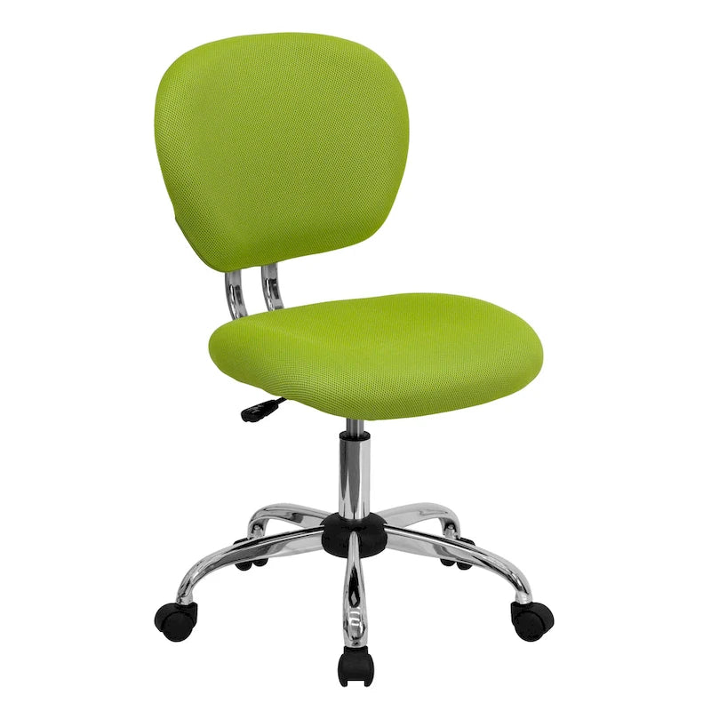Mid-back Mesh Padded Swivel Task Office Chair with Chrome Base