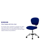 Mid-back Mesh Padded Swivel Task Office Chair with Chrome Base