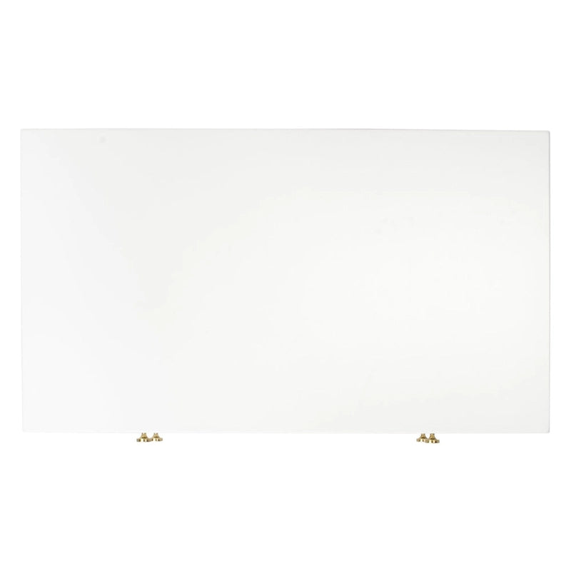 Zoey White/Gold 2-Drawer Nightstand