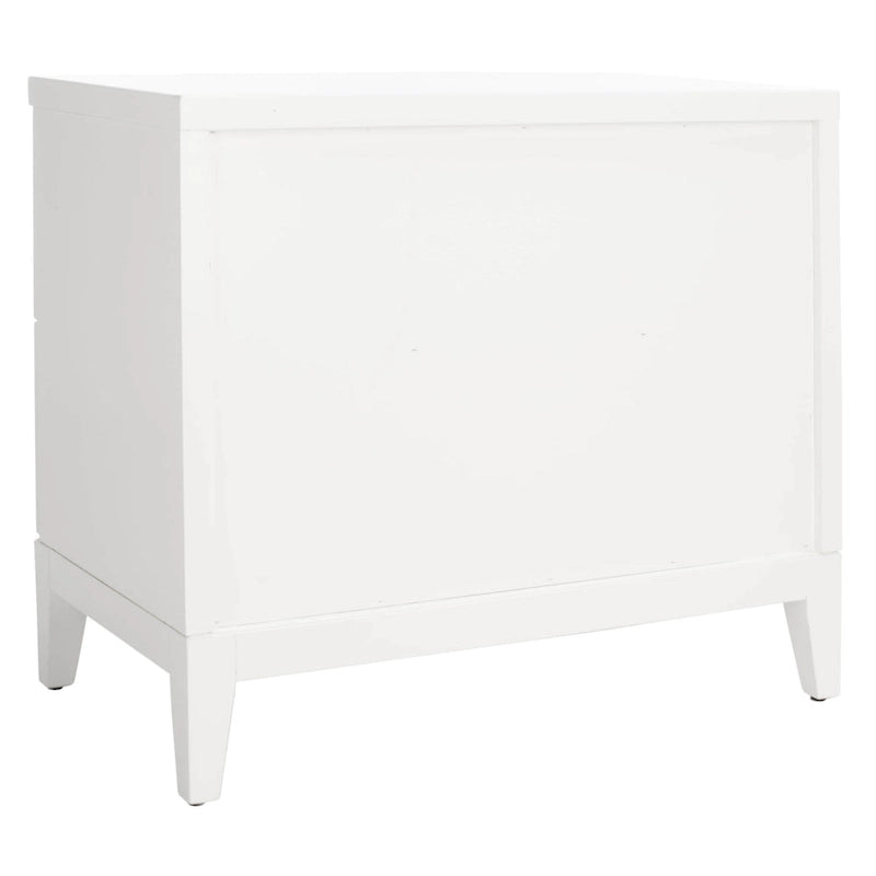 Zoey White/Gold 2-Drawer Nightstand