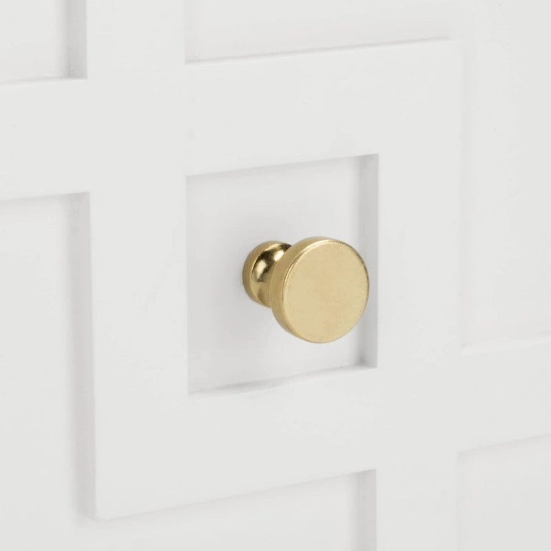 Zoey White/Gold 2-Drawer Nightstand