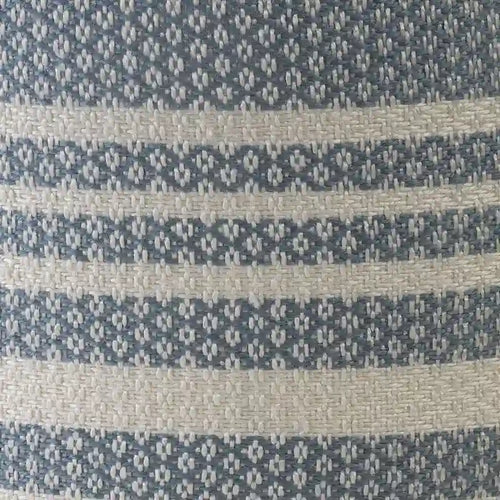 20 Blue and White Striped Round Pouf Ottoman