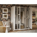 100% Solid Wood Regal 4-Door Wardrobe Armoire by Palace Imports