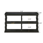 Console Table with 3-Tier Open Storage Spaces - N/A