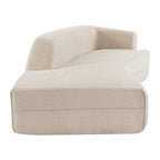 109.4 Curved Chaise Lounge Modern Indoor Sofa Couch for Living Room, Beige