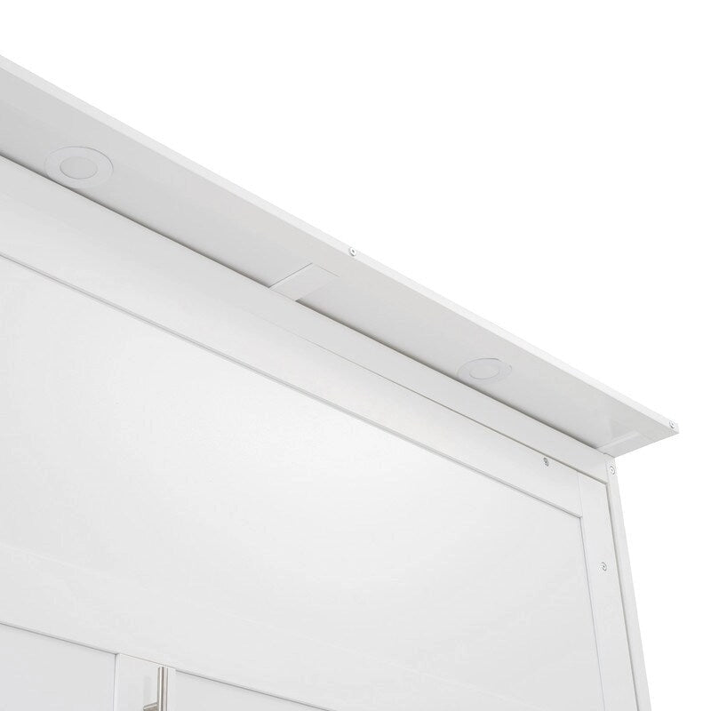 Queen Size Murphy Bed Wall Bed with Shelves, Drawers and LED Lights