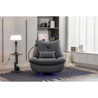270 Swivel Glider Recliner Chair, Power Recliner Rocking Chair, USB Port Charge for Nursery Chair with Atmosphere Lamp