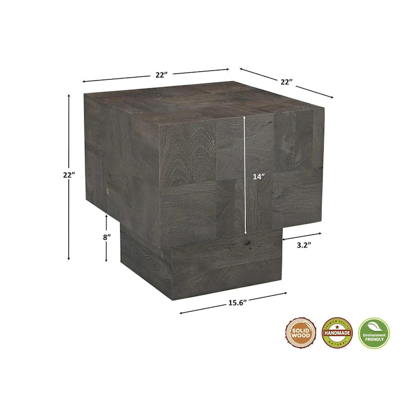 Caden Modern Solid Wood Side Table