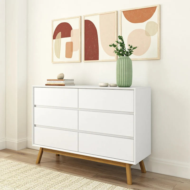 Plank and Beam Mid-Century Modern 6-Drawer Dresser
