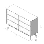 Plank and Beam Mid-Century Modern 6-Drawer Dresser