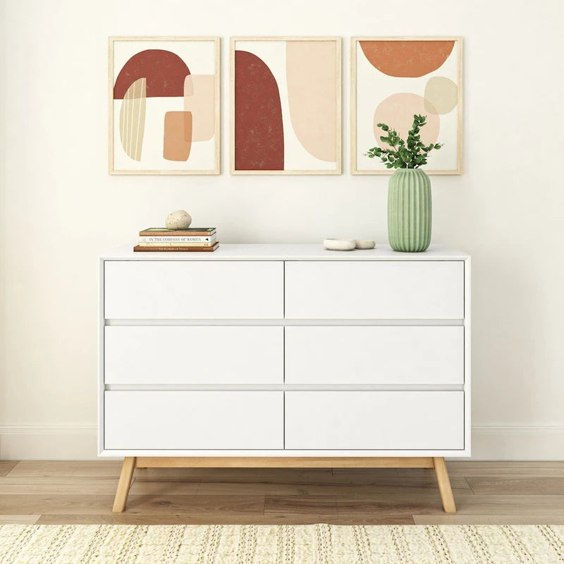 Plank and Beam Mid-Century Modern 6-Drawer Dresser