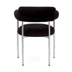 Naci Modern Fabric Arm Dining Chairs with Metal legs