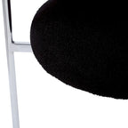 Naci Modern Fabric Arm Dining Chairs with Metal legs