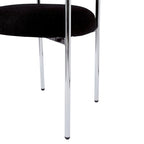 Naci Modern Fabric Arm Dining Chairs with Metal legs