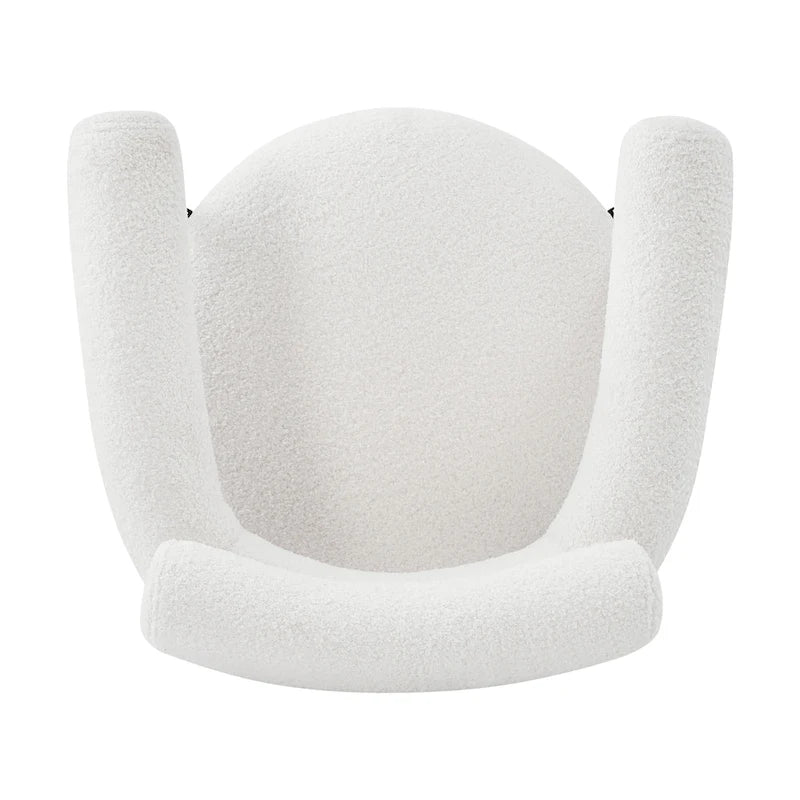 Naci Modern Fabric Arm Dining Chairs with Metal legs