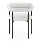 Naci Modern Fabric Arm Dining Chairs with Metal legs