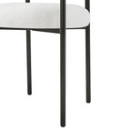 Naci Modern Fabric Arm Dining Chairs with Metal legs