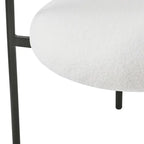 Naci Modern Fabric Arm Dining Chairs with Metal legs