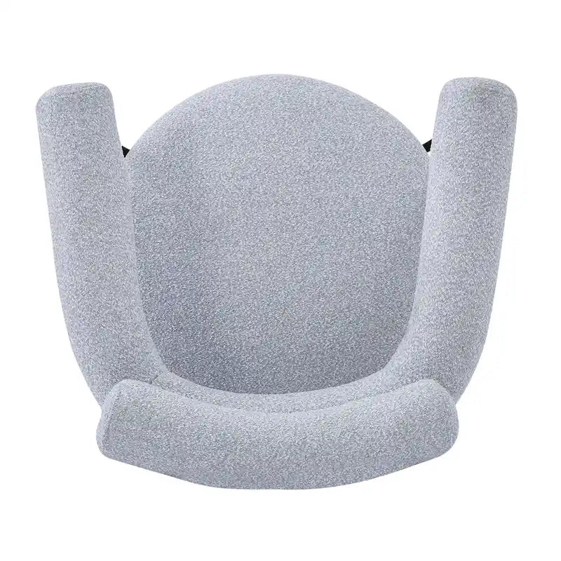 Naci Modern Fabric Arm Dining Chairs with Metal legs